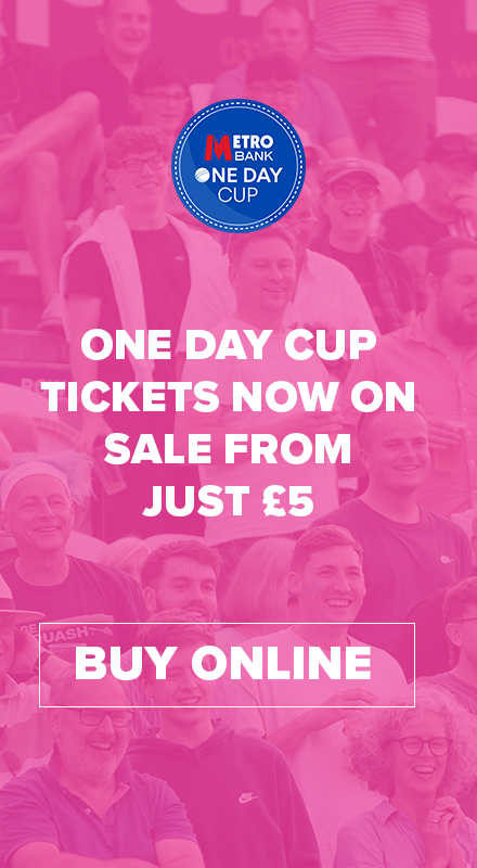 Metro Bank One Day Cup banner buy tickets now from £5