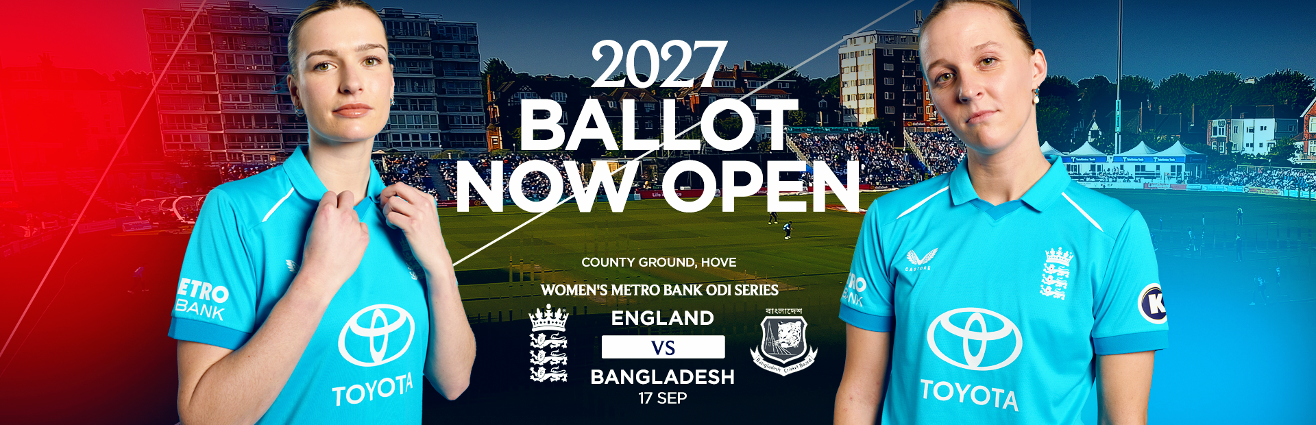The ballot for England v Bangladesh is now open