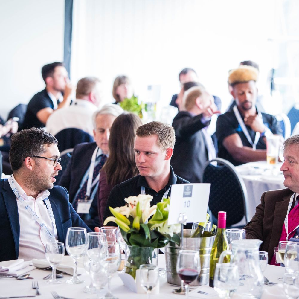 Boundary club members settling down to lunch