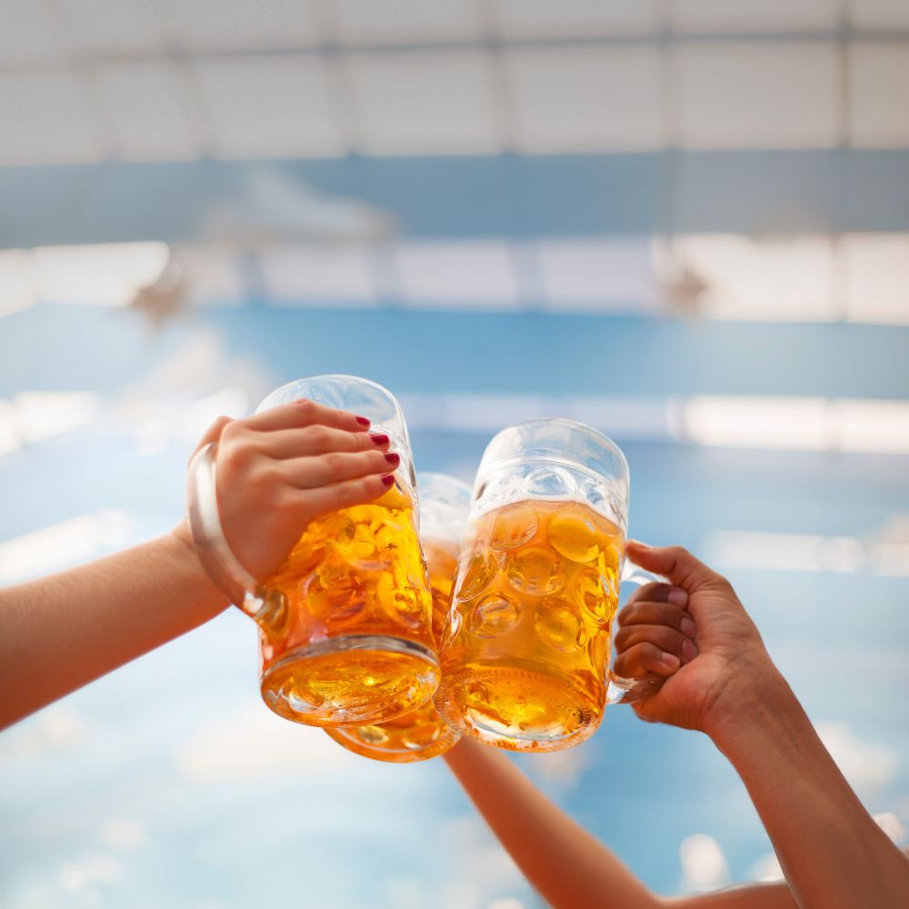 cheers with german beer classes