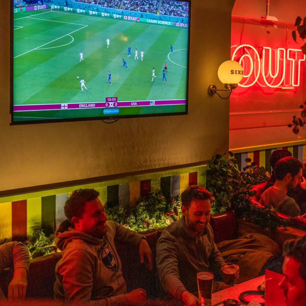 Watch football at Sixes